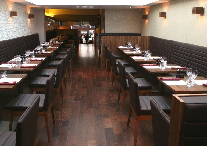 Powered custom banquette for hospitality locations